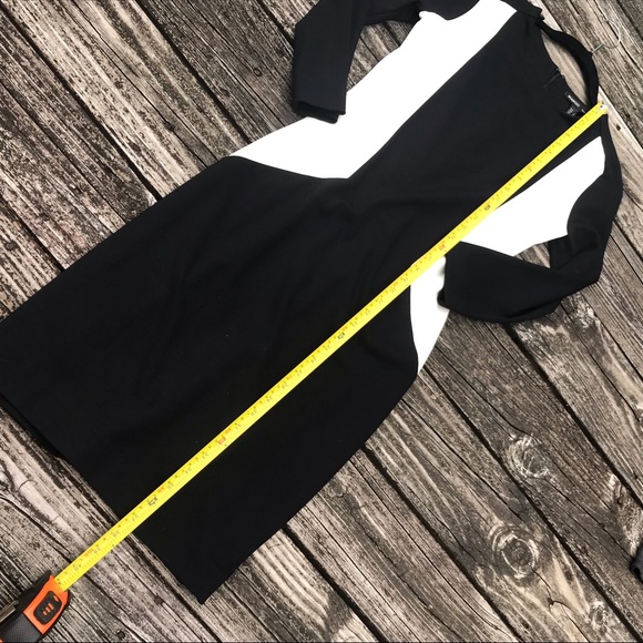 MANGO Suit Ponte Color Block Sheath Dress - Picture 3 of 5